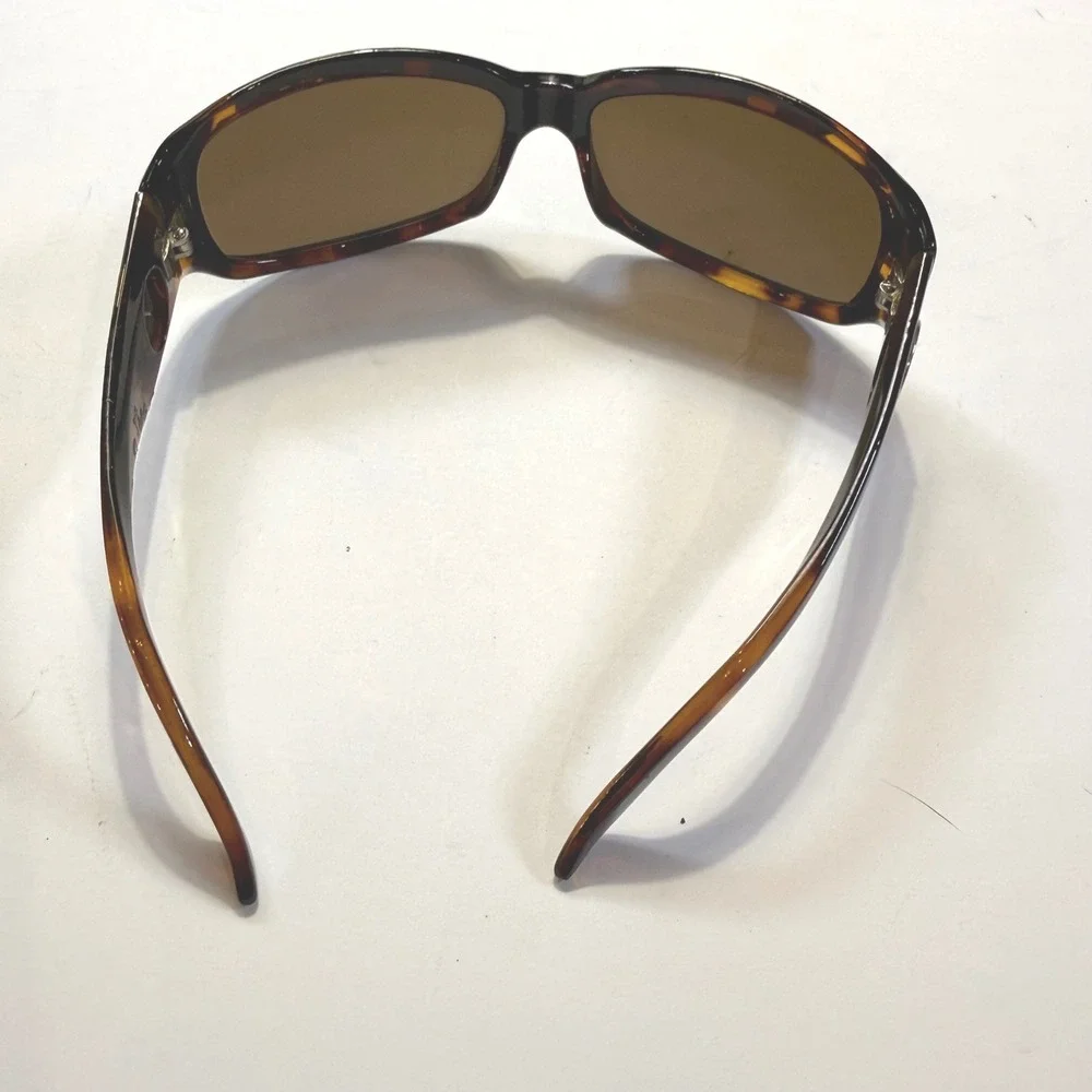 Tous Italy Design Tortoise Sunglasses Brown Lens Silver Bear Logo PS7069